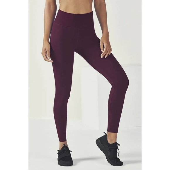 Fabletics Burgundy Define High-Waisted Leggings - Picture 1 of 7